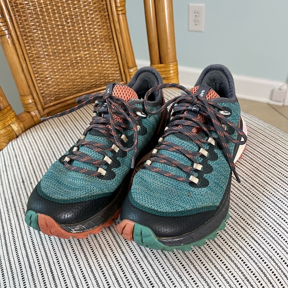 Merrell Bravada Waterproof Women's Walking Shoes Blue Pink - Picture 3 of 9